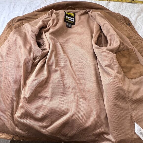 Atlas For Men Ochre Brown Safari Full-Zip Lightweight Jacket L Comfortable Poc - Picture 10 of 16